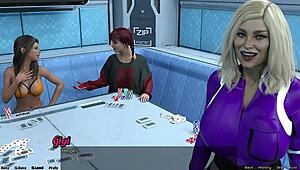i'm playin strip poker in space with big tits girls