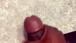 Watch This Amateur's Huge Cumshot Cover the Bathroom Counter in Close-Up