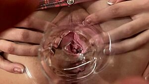 look at that camera deep in mia's creamy pussy