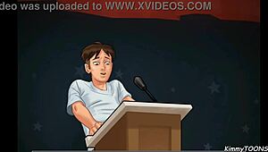 in summertime saga, the horny teacher blows the student right on stage