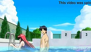 My friend is super hot, I can’t stop munching her juicy tits in anime hentai!