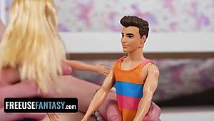 Sexy Venus Vixen Toys with Barbie and Ken Dolls While Masturbating Wildly