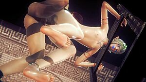 Yaoi Femboy Allan Blowjob And Anal Locked Sissy Crossdress!