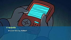 Creampie in redhead's big ass pussy in hentai game! Uncensored blowjob scene.