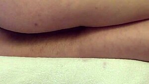 Check out this teen's hairy pussy orgasm without touching, so hot! 😍