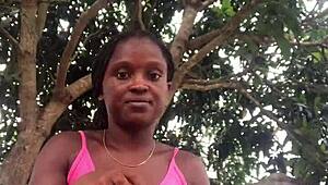 crazy bitch unboxes outfit in front of strangers