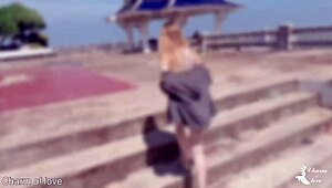 having sensual sex outside in the woods then continuing inside a parked car