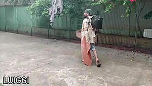 Big-dicked homeless guy surprises with his size.