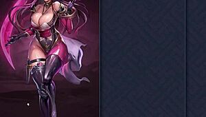 I tease maiden hatas' dripping pussy with a cucumber in this kinky anime game