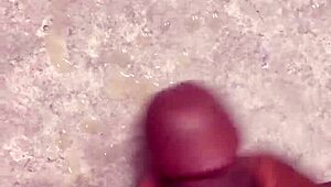 Watch This Amateur's Huge Cumshot Cover the Bathroom Counter in Close-Up