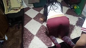 Latin students fuck without condom after science homework, ripping clothes in doggystyle. 😏