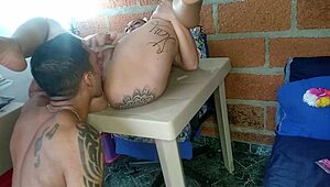 Employee begs for pussy lick and banana assfuck