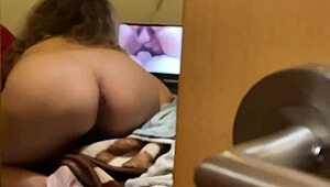 Stepsister Caught Watching Wet Gangbang Double Penetration Video