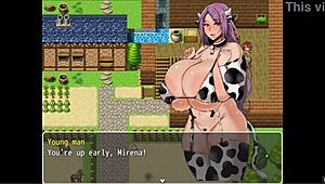 mirenas ranch pornplay hentai game ep 1 milking these massive cowgirl tits rough and dirty
