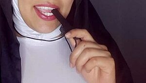 Sor Rita Masturbates With Dildo Until Pussy Drips