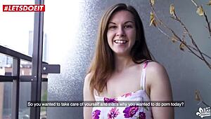 Feeling nervous yet excited at my first porn audition with squirting