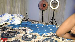 She fingers her tight pussy until cumming.