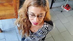 the boss uses his brazilian secretary as an urinal and cum dump, filling her mouth