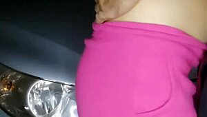 Amanda got horny and offered her pussy in the garage