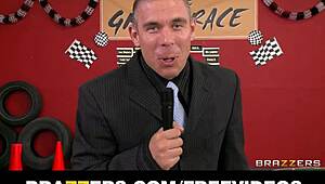 two competing brunettes share their coach's big cock in hardcore threesome, fingering and sucking tits 😈💦