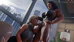 Futanari 3D animation