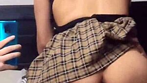 Mexican schoolgirl caught on cam banging her teacher from behind.