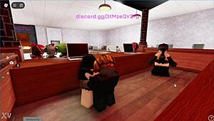 Cheating Roblox Girl Sucks and Rides Big Black Cock in Hentai