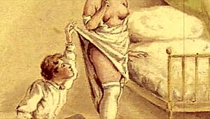 Vintage erotic drawings tell a sensual story