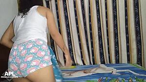 I Love Spying on My Curvy Hermanastra Making Her Bed - Part 1