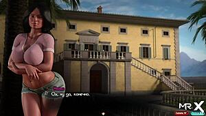 naomi posh nude profile in treasure of nadia, showing her classy tits