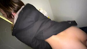 Caught in Public Restroom Anal and Parking Garage Blowjob