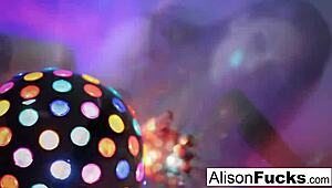 Sexy Alison Tyler Masturbates at the Night Club.
