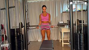 Our gym workout with ana rothbard turned into intense muff diving and riding.