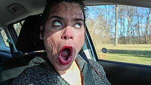 mother-in-law gets messy bukkake on the railroad