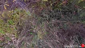 Kitty tells you, 'I'm passionately sucking a stranger's dick outdoors, then doggy fucking him hard.'