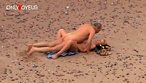 Beach Voyeur Catches Older Guy Banging Hot Milf