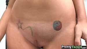 Nikki Dohmer's great boobs and facial cumshot in this amateur video