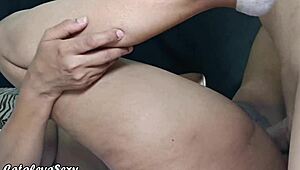 Watch Him Fuck Her Asshole While Bent Over Voyeur Style