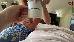 Sloppy morning head and hardcore sex with my favorite little 18+ slut - molly pills - pov 4k!