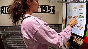 My step-brother says, 'Come play with me,' while controlling my lovense in the car