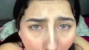 Horny Latina BBW drinks her own milk in this fetish JOI video