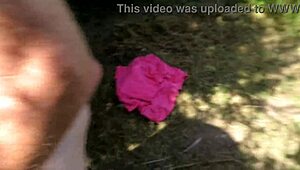 Fuck buddy fucks housewife outdoors over the gate