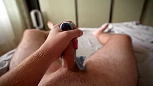 Step sister caught me jerking off. I fucked her through leggings hole for creampie