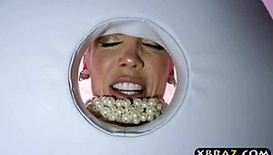 Milf's Huge Boobs Bounce As Masseur Rams Her Ass.