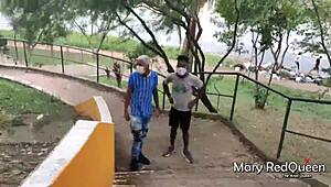 pega no flagra masturbating in public, forced to suck big cocks of walif santos and rubens badaro