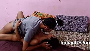 Indian Desi Girl in Hot Homemade Fuck with Intense Creampie Action
