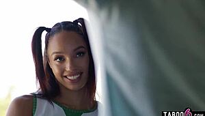 Yo, Black Cheerleader Alexis Tae Takes It in the Ass from Stepdad Charles Dera