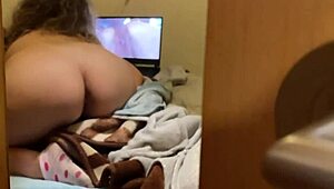 Stepsister Caught Watching Wet Gangbang Double Penetration Video
