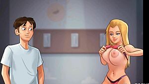 Summertime Saga Unleashes Wild Reverse Gangbang on Beach