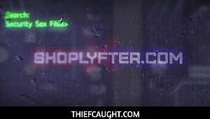 Teen Thief April Reid Caught in Shop, Fucks Intensely Instead of Bail